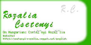 rozalia csetenyi business card